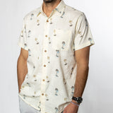 Retro Palms Hemp Linen Woven