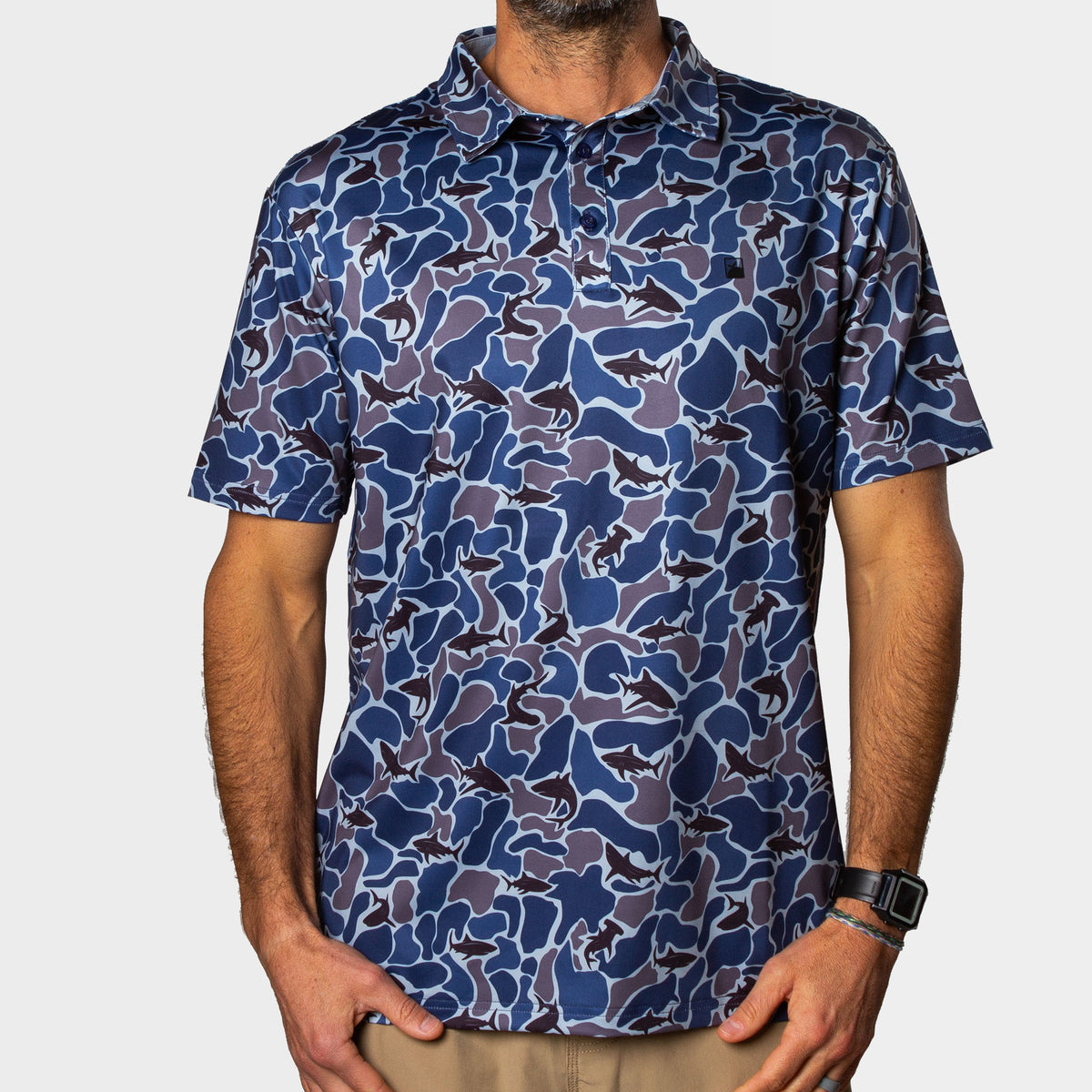 Shark Camo Polo