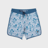 Tropical Tradewinds Scalloped Boardshorts 18"