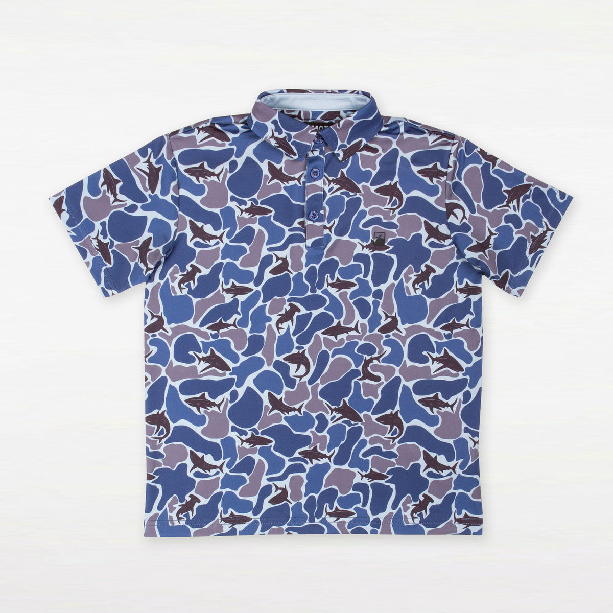 Youth Shark Camo Polo
