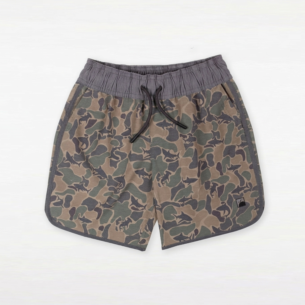 Youth Shark Camo Volleyshort