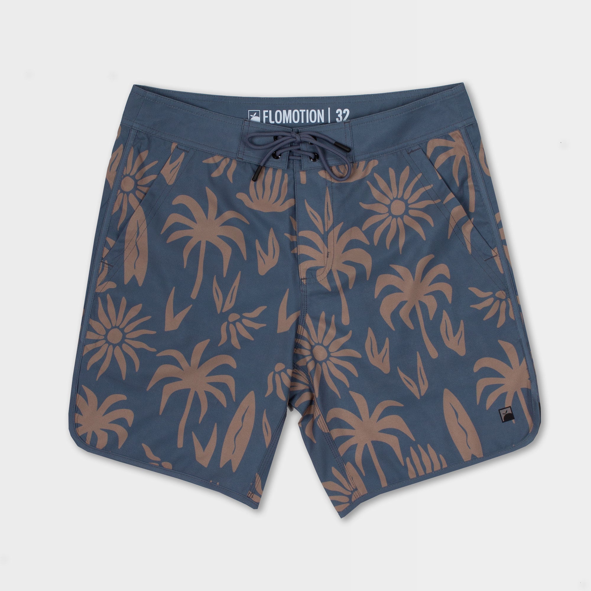 Retro Surf Scalloped Boardshort