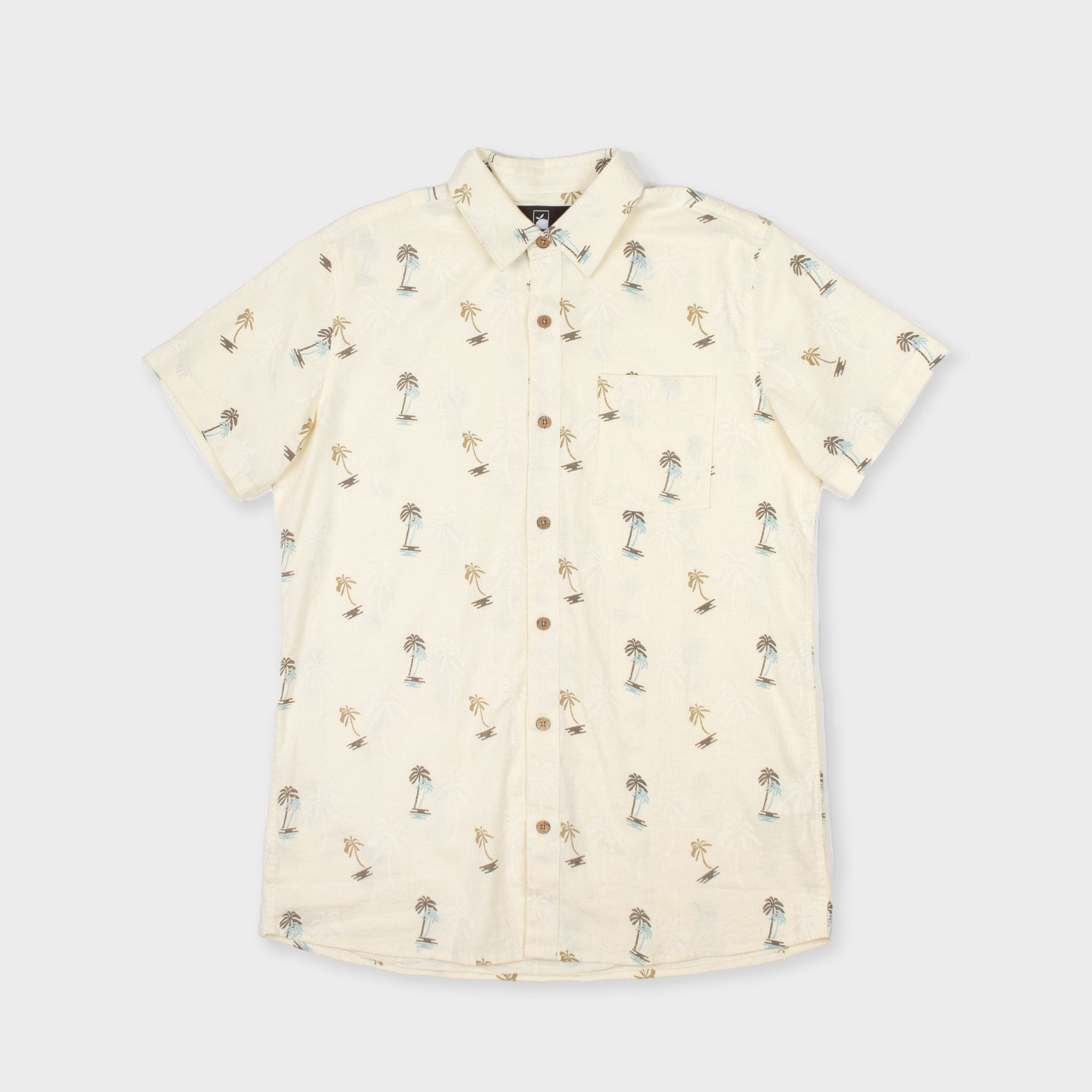 Retro Palms Hemp Linen Woven