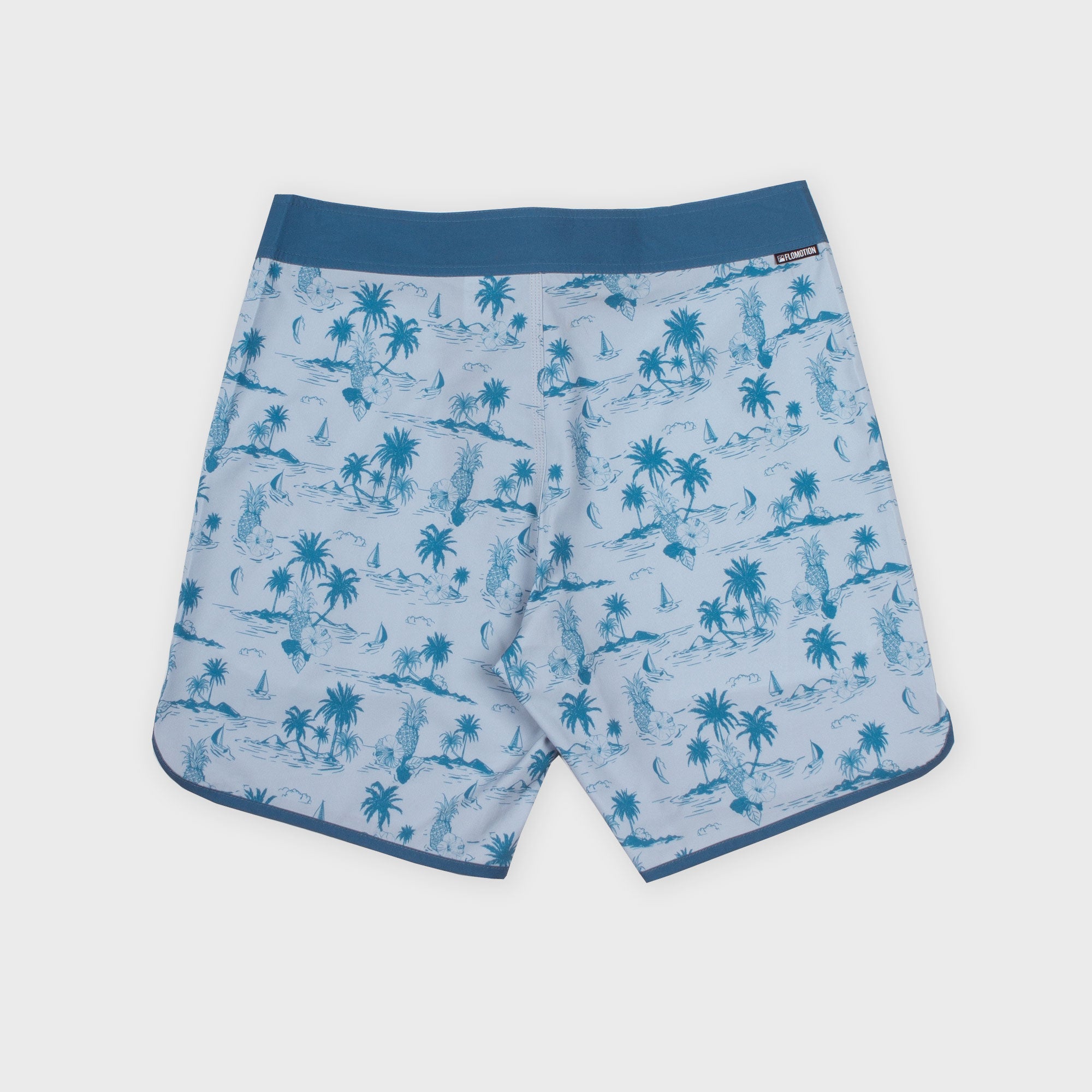 Tropical Tradewinds Scalloped Boardshorts 18"